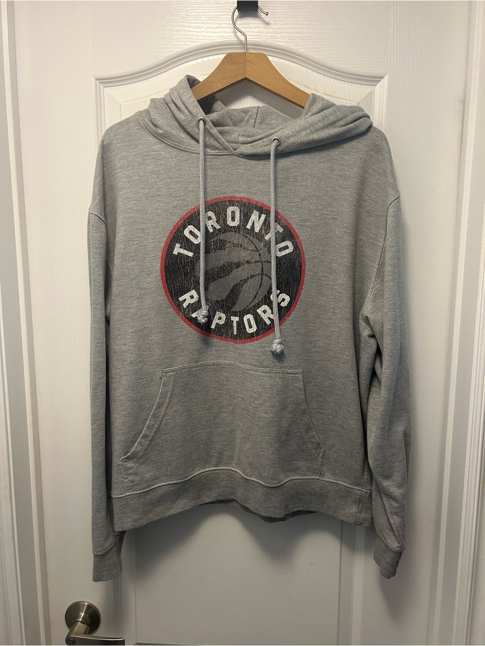NBA Toronto Raptors Grey Crewneck Hoodie with Logo